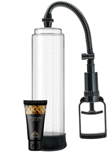 Erox World Men's Pump Tetik Mekanizmalı Penis Pompası ve Titan Gel