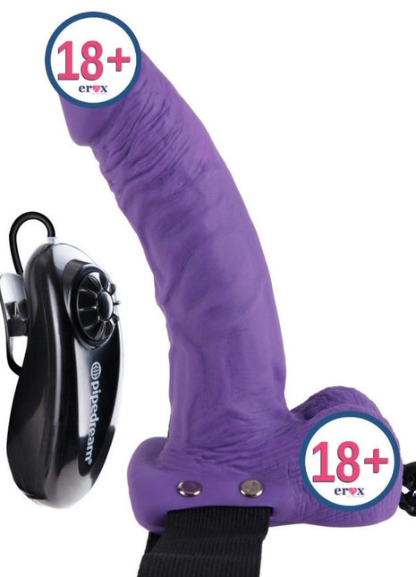 Fetish Fantasy Series 7 İnch Vibrating Hollow Strap-On Titreşimli İçi Boş Kemerli Penis