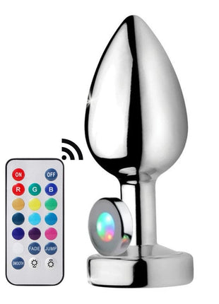 Erox Uzaktan Kumandalı Led Işıklı Metal Anal Plug Small