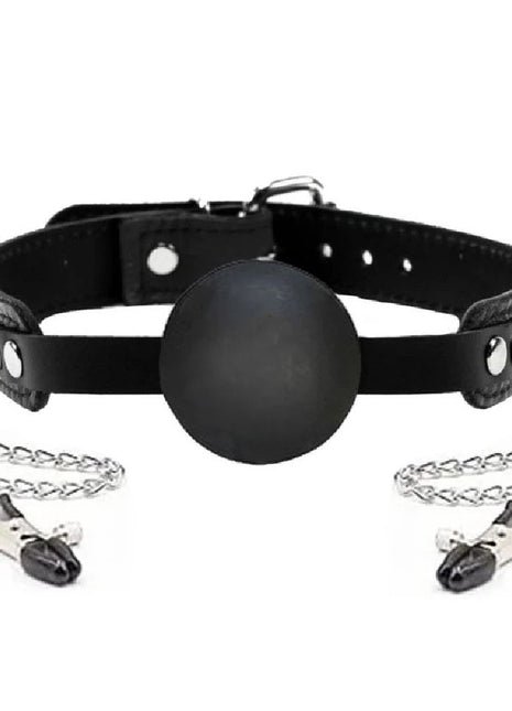Pipedream Fetish Fantasy Series Ball Gag & Nipple Clamps