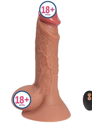 Shequ Fitch Doğal Dokulu Uzaktan Kumandalı Şarjlı Realistik Penis 19.5 Cm