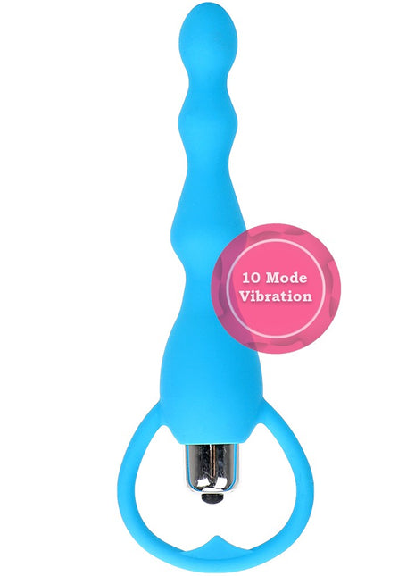 Erox Anal Fantasy Boğumlu 10 Mod Titreşimli Anal Vibratör-Blue