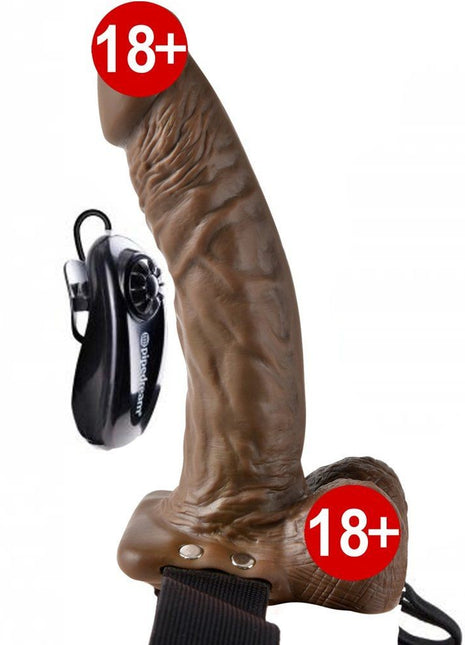 Pipedream İçi Boş 19 Cm Realistik Titreşimli Esmer Penis