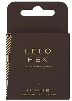 Lelo Hex Box 3 Pcs. XL Doğal Lateks Prezervatif Kondom