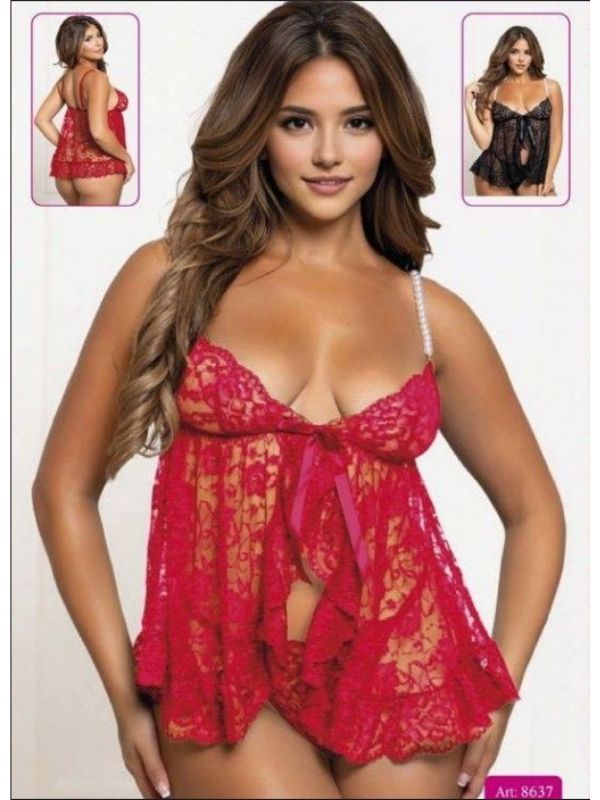 inci askılı dantel babydoll – görsel 1