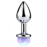 LED ışıklı metal anal plug – görsel 2
