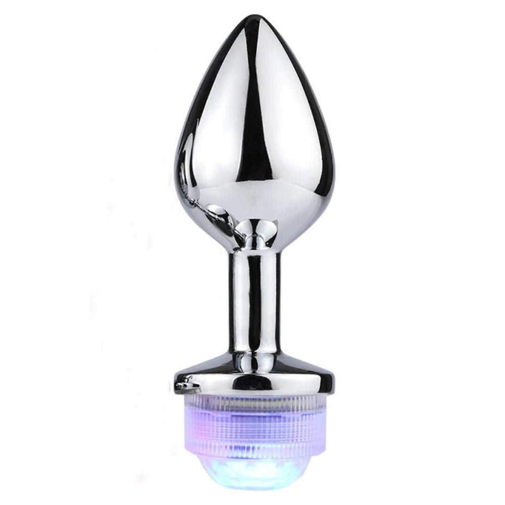 LED ışıklı metal anal plug – görsel 2