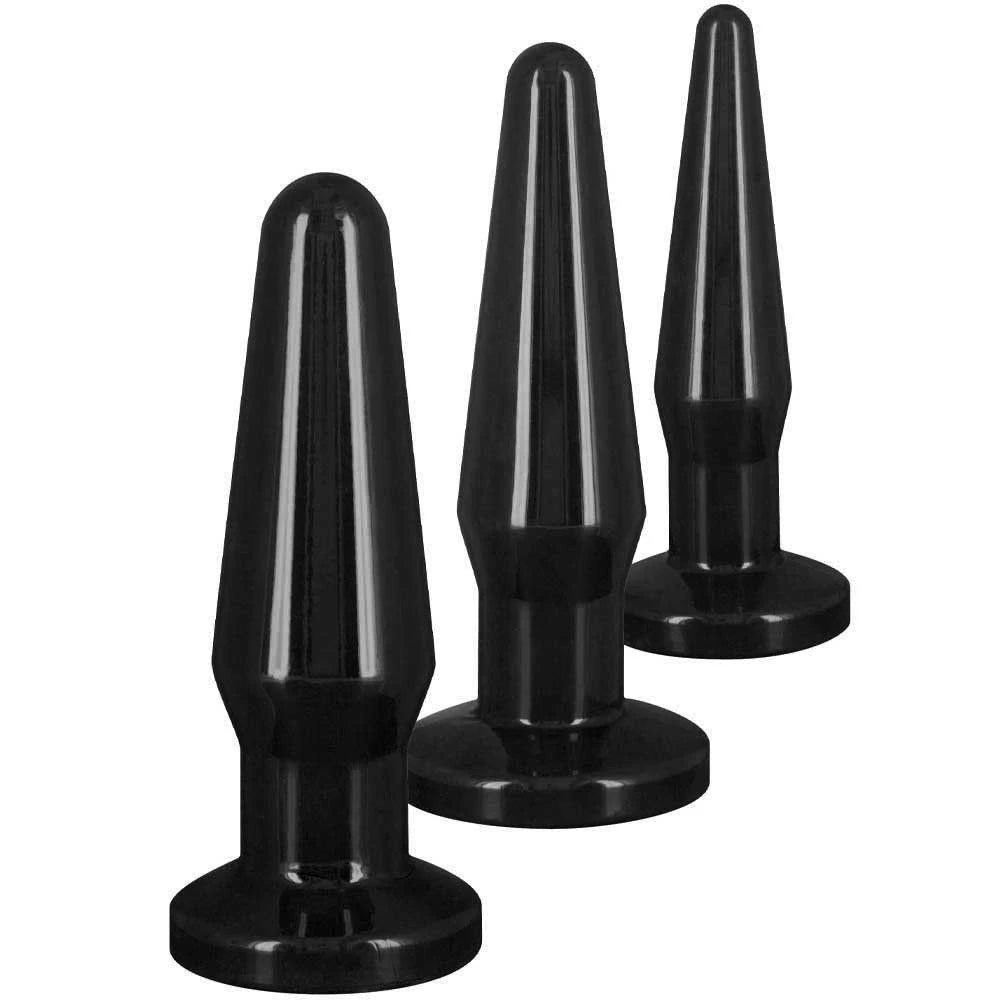 jel dokulu anal plug seti siyah – görsel 3