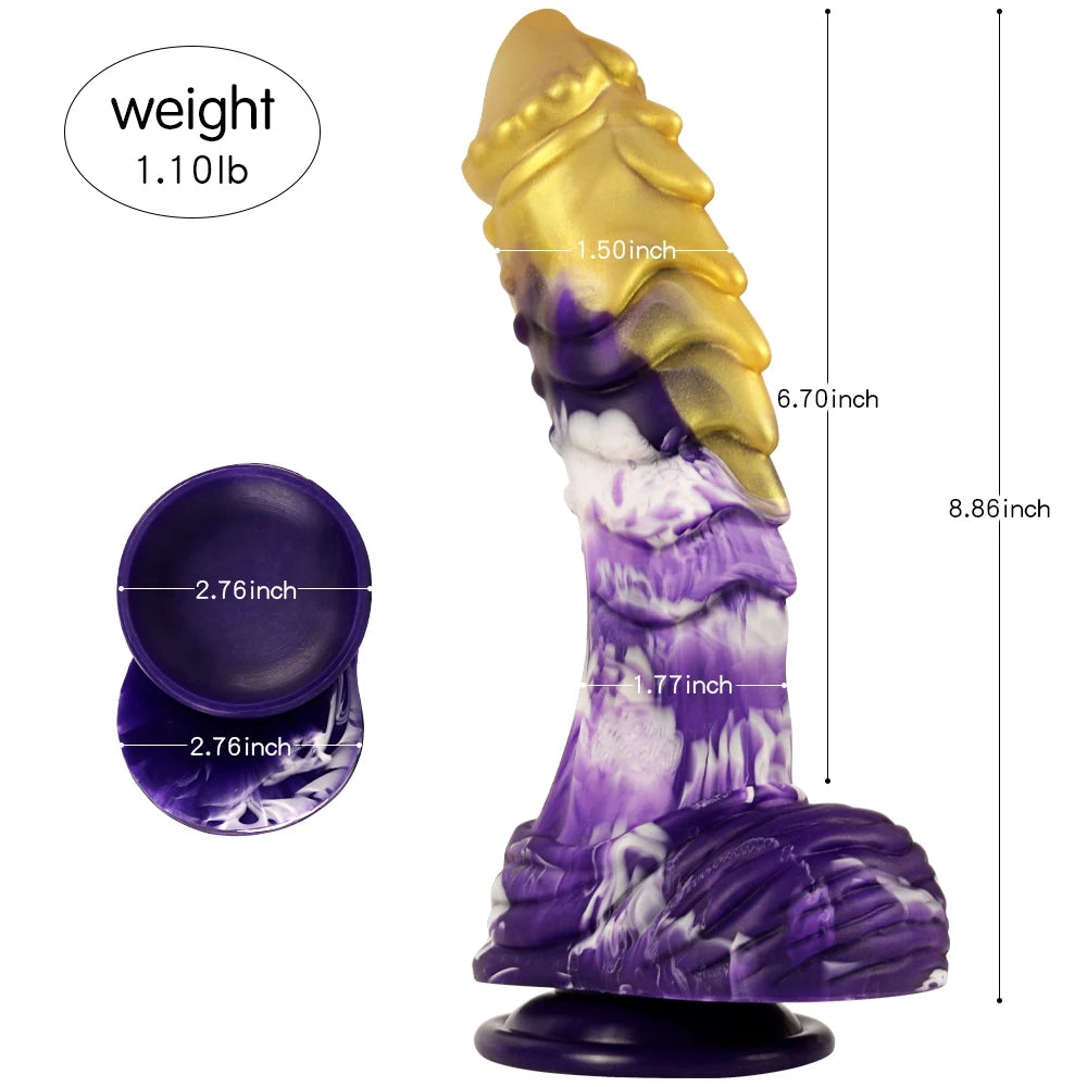 Jelly Animal Monster 37 fantezi dildo (sarı) – görsel 3