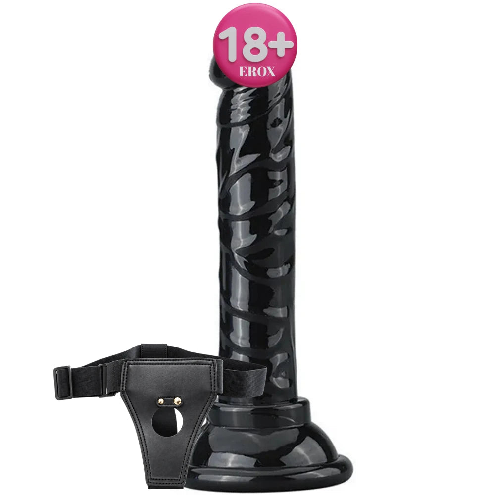 koyu ten rengi jelly strap-on – görsel 1