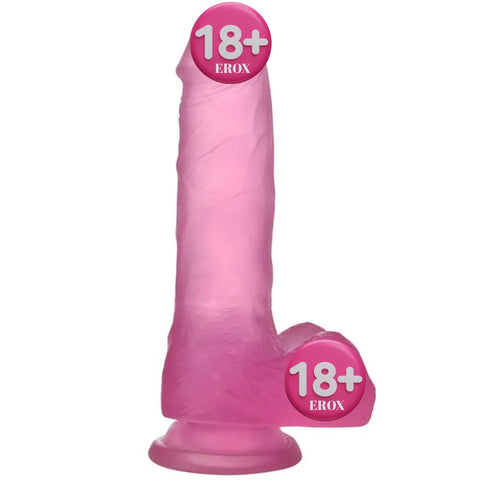 Jelly Studs Medium Jel Dokulu Realistik Dildo 17 cm – Pembe