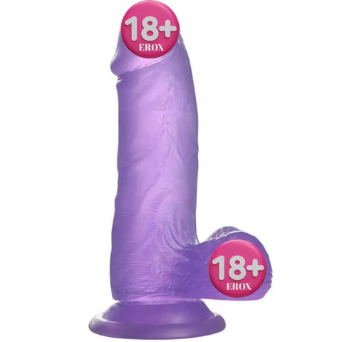 Jelly Studs Small Jel Dokulu Realistik Dildo 15,5 cm – Mor