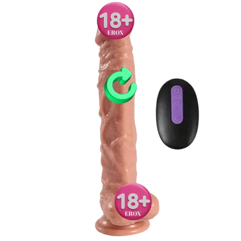 Jihad Knight 25 cm Kumandalı Dönen ve Titreşimli Realistik Penis