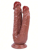 19 cm kahverengi çift başlı dildo – görsel 2