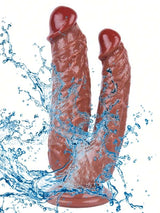 19 cm kahverengi çift başlı dildo – görsel 4