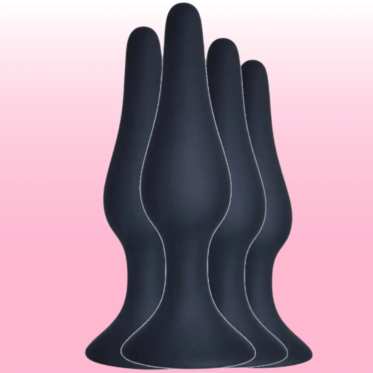 4'lü silikon anal plug seti – görsel 1