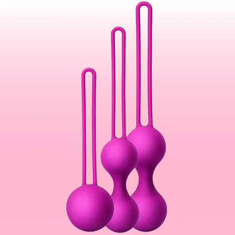 Kegel Balls Exercisers Metal Ağırlıklı Silikon Kegel Topu Seti – Koyu Mor
