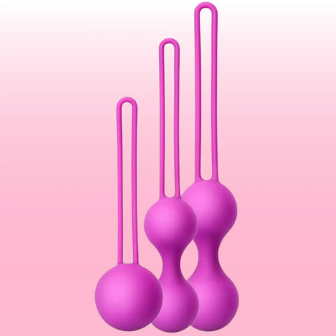 Kegel Balls Exercisers Metal Ağırlıklı Silikon Kegel Topu Seti – Mor
