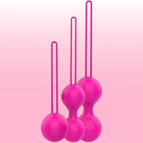 Kegel Balls Exercisers Metal Ağırlıklı Silikon Kegel Topu Seti – Pembe