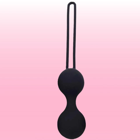 Kegel Benwa Metal Jiggle Toplu Silikon Kegel Topu – Siyah