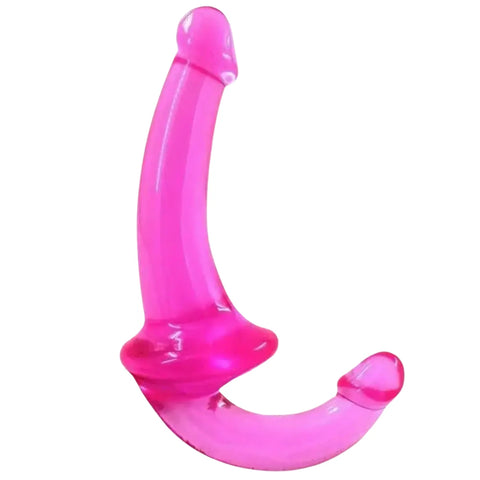 Kemersiz Takılabilir Esnek Jel Strap-On – Pembe