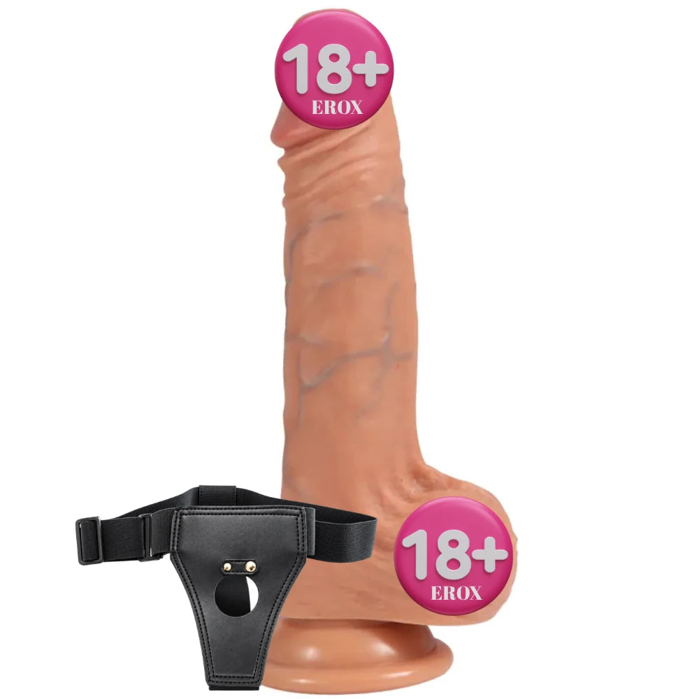 Kevin Çift Katmanlı Silikon Realistik Penis 20 cm