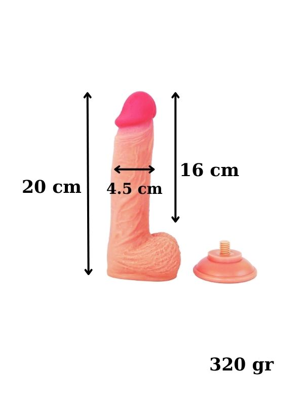 20 cm kıkırdaklı gerçekçi dildo – görsel 2