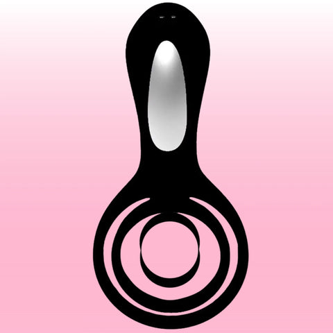 Klitoral Uyarıcılı 7 Modlu Titreşimli Penis Kafesi – Siyah