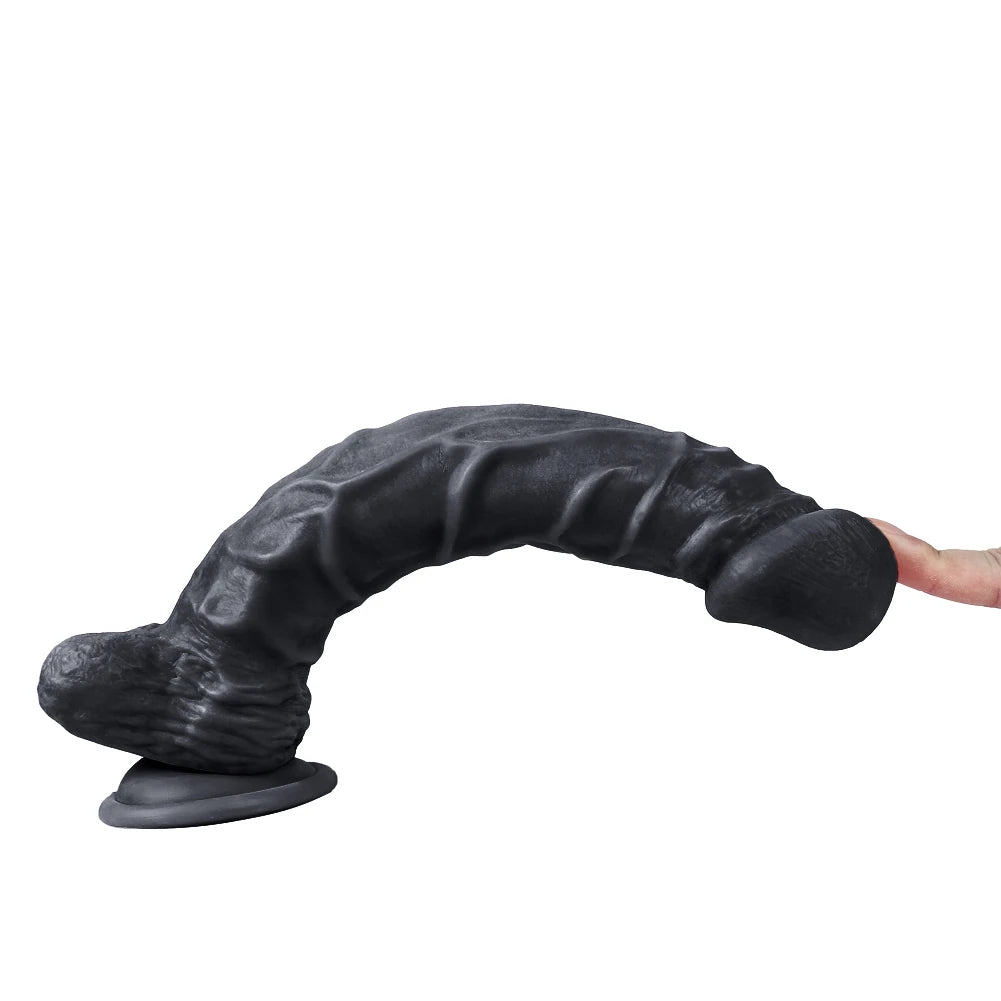 Knight esnek realistik dildo siyah – görsel 4