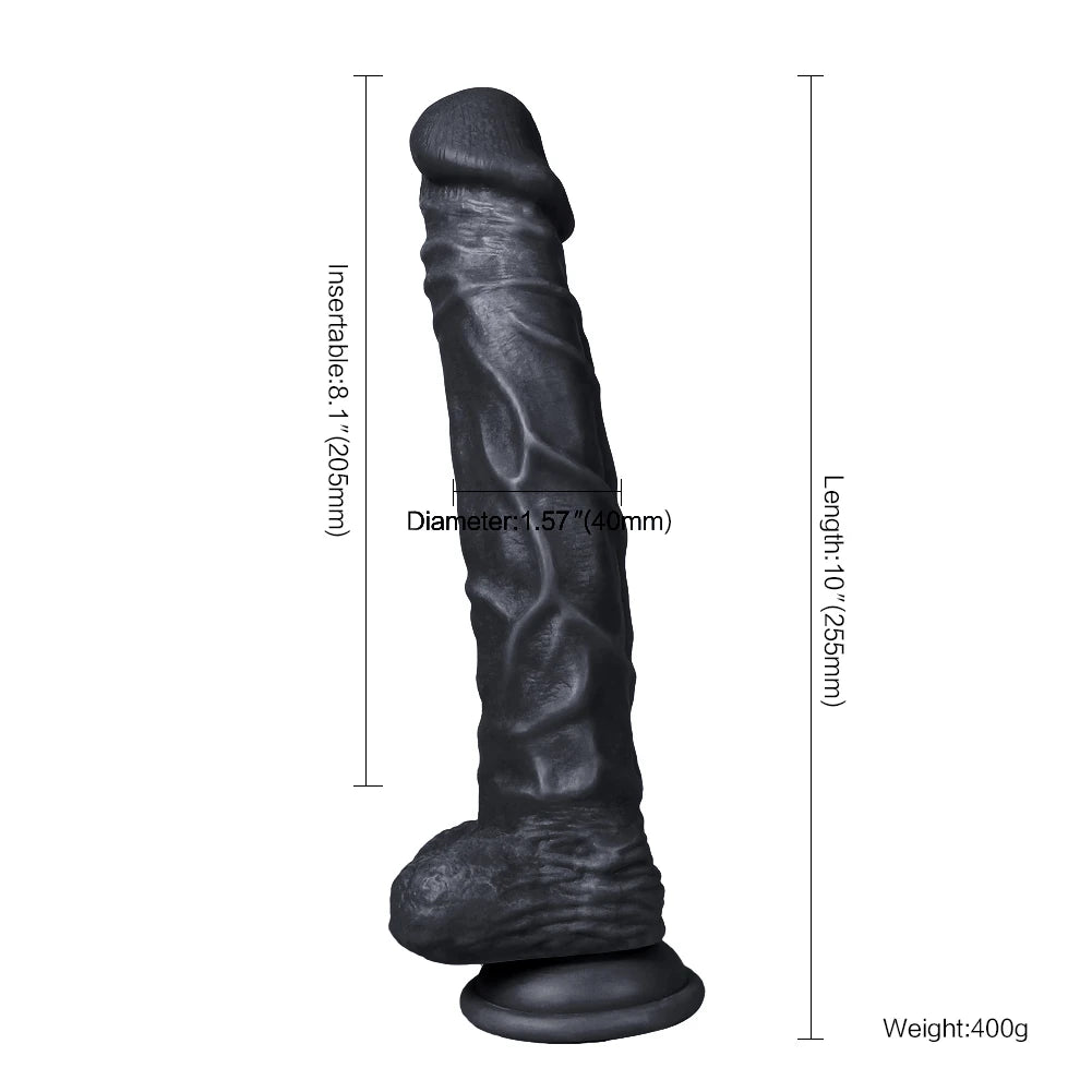 Knight esnek realistik dildo siyah – görsel 5