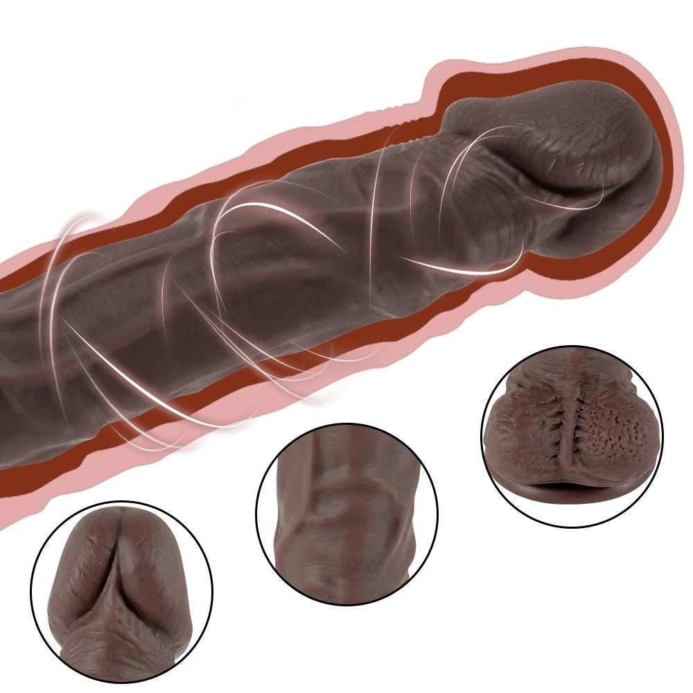 Knight Flexible realistik penis (kahverengi) – görsel 5