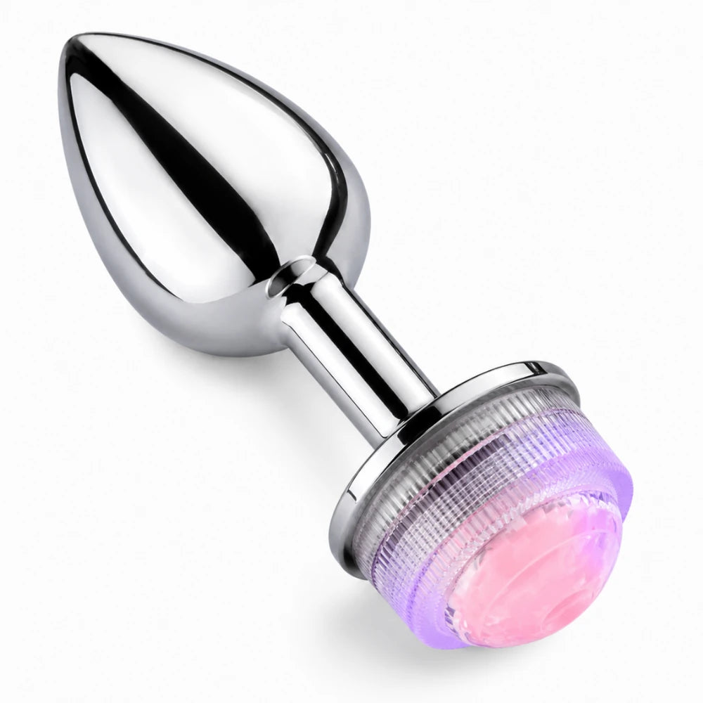 LED ışıklı metal anal plug – görsel 1