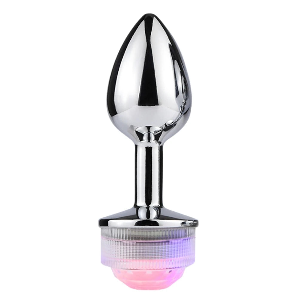 LED ışıklı metal anal plug – görsel 2