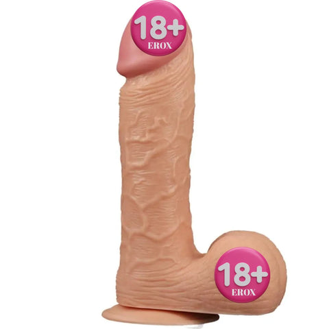 Legendary 24,5 cm Damarlı Vantuzlu Büyük Realistik Penis – Kahve