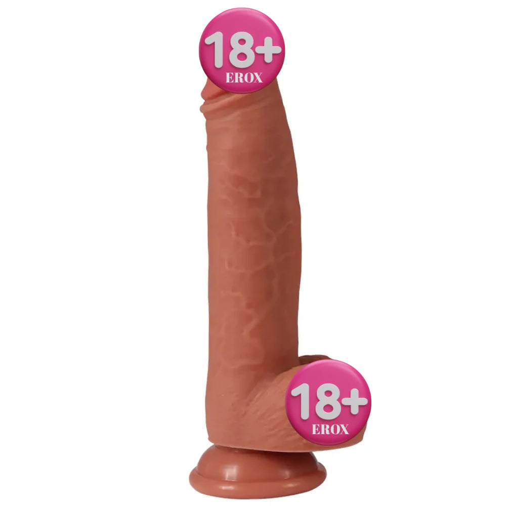 Leo Natural Doku Uzun Çift Katmanlı Realistik Penis – 23 cm