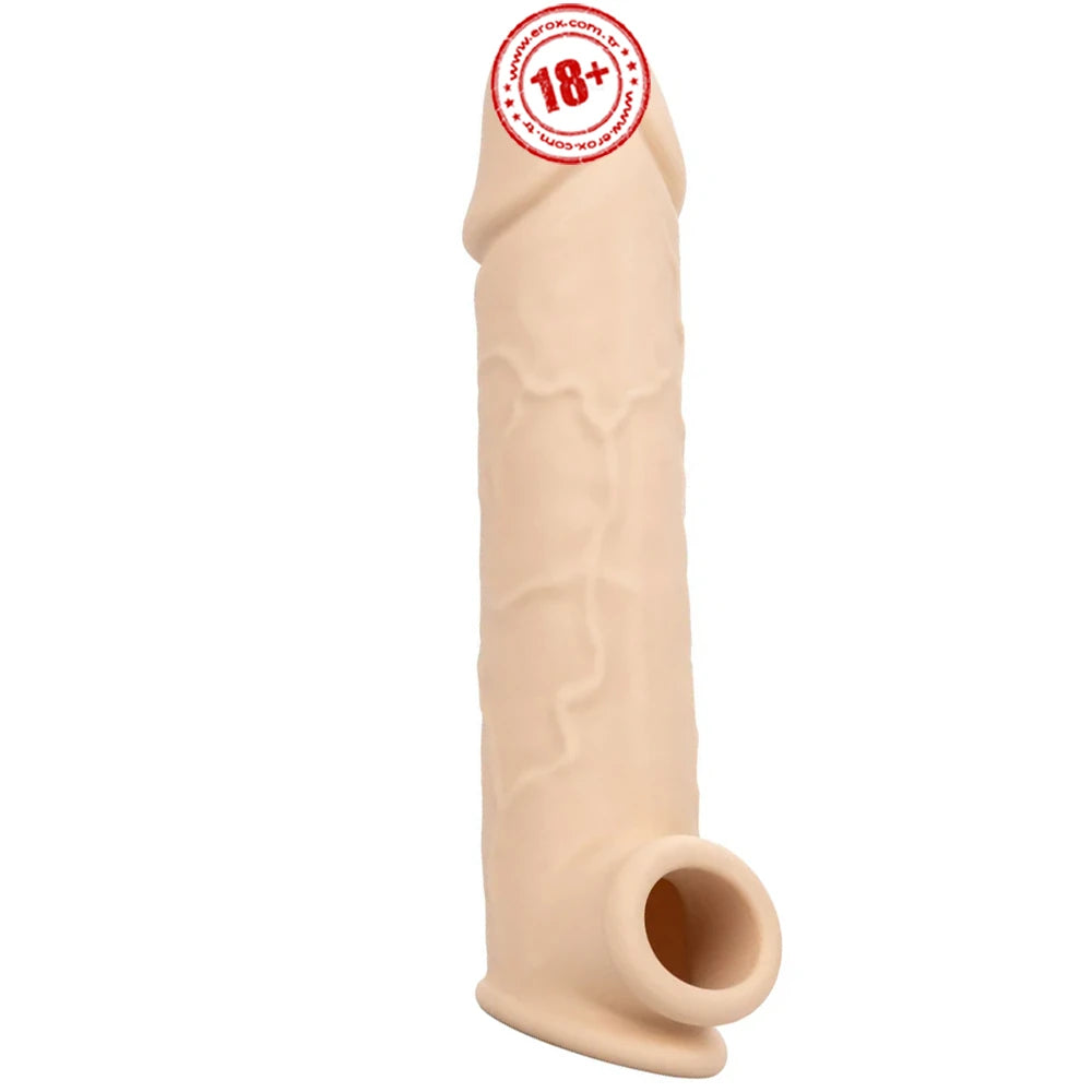 Life-Like Extension 5 cm Uzatmalı Silikon Penis Kılıfı – Ten Rengi