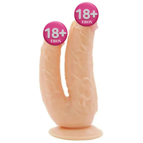 Lifelike G-Spot Çift Şaftlı Vantuzlu Realistik Penis