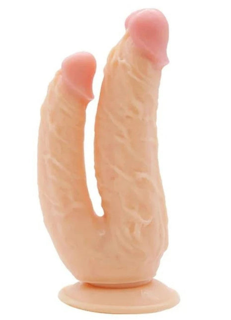 Dildo Series Lifelike G-Spot Anal ve Vajinal Çift Taraflı Realistik Penis Flesh
