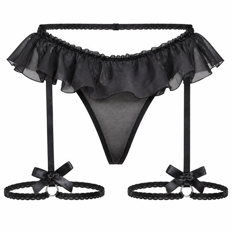 Likralı Garter Seksi Jartiyer Takımı