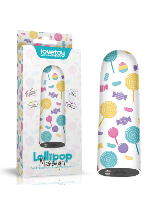 Lollipop Şarjlı Kurşun Vibratör – 10 Mod, Su Geçirmez