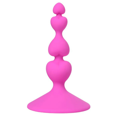 Loverty Kalp Boğumlu Vantuzlu Silikon Anal Plug – Pembe