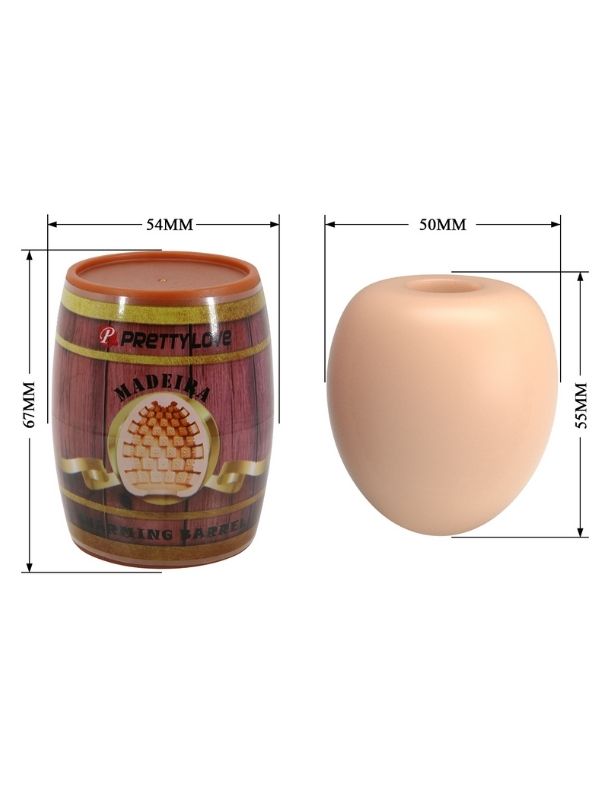 Madeira fıçı formlu cep tipi mastürbatör – görsel 2