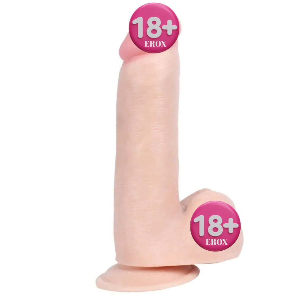 Magic Mirage Testisli Vantuzlu Realistik Dildo