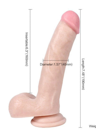 Xise Male Lion Flexible 20 cm Realistik Penis XS-WBC10031 Flesh