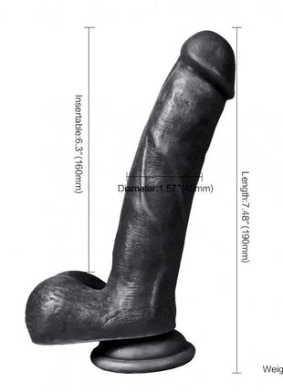 Xise Male Lion Flexible 20 cm Belden Bağlamalı Realistik Penis XS-WBC10031 Black