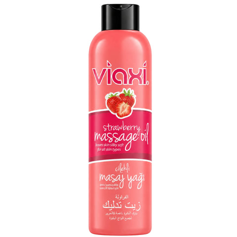 Massage Oil Çilek Aromalı Kaygan Dokulu Vücut Masaj Yağı 177 ml