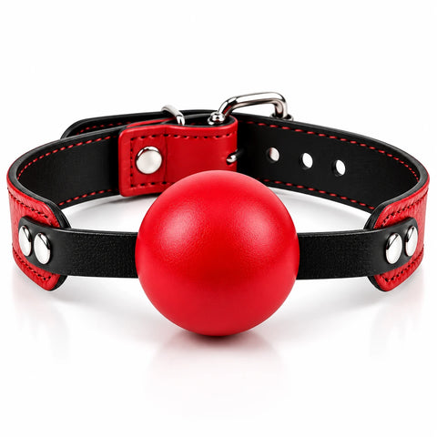 Master Ball Gag Köşe Kayışlı Ağız Topu – Kırmızı