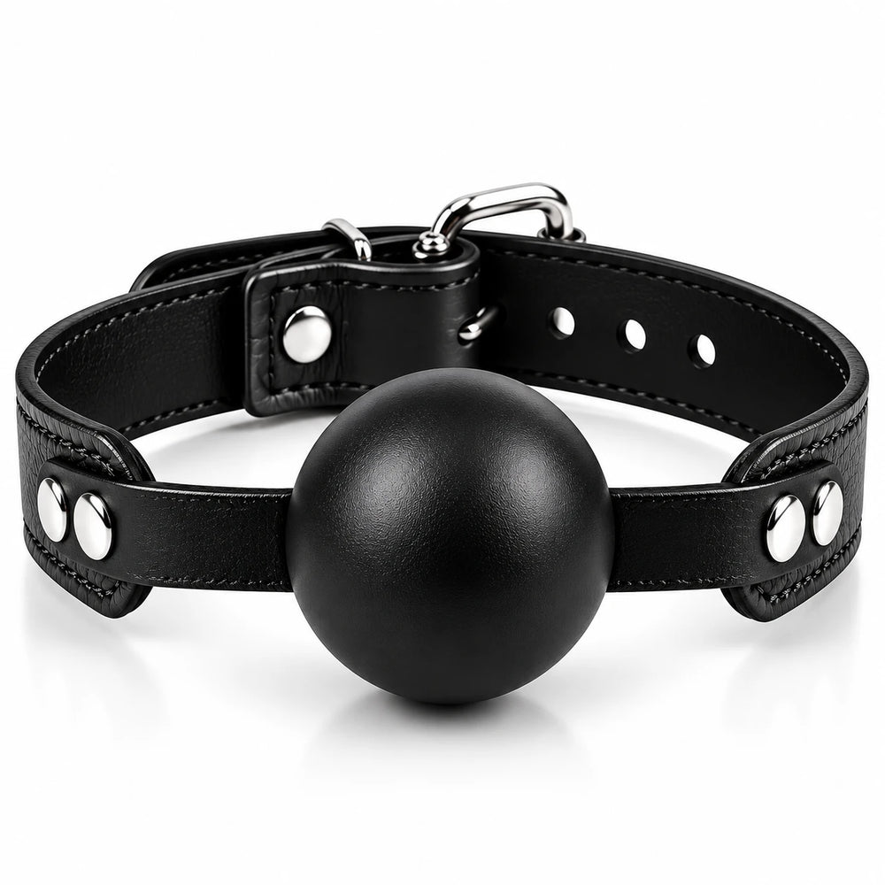 Master Ball Gag Köşe Kayışlı Ağız Topu – Siyah