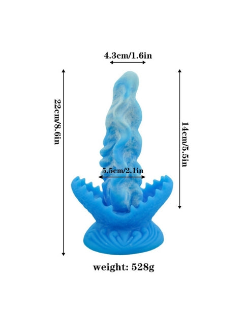 Mavi Canavar Formlu Dildo – Silikon, 530 g