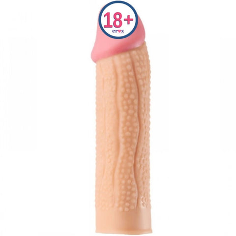 Max Man 3 cm Uzatmalı Tırtıklı Penis Kılıfı 16,5 cm